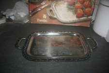 Serviceplatte Baroque WMF Cromagan, Tablett mit Ornamenten, nie in Benutzung 