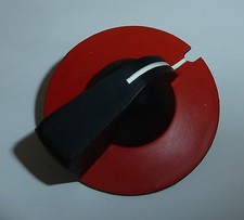 Drehknopf Bedienknopf Schaltknopf Dreh- Knopf rot schwarz Ø 37,5mm bis 6er Welle