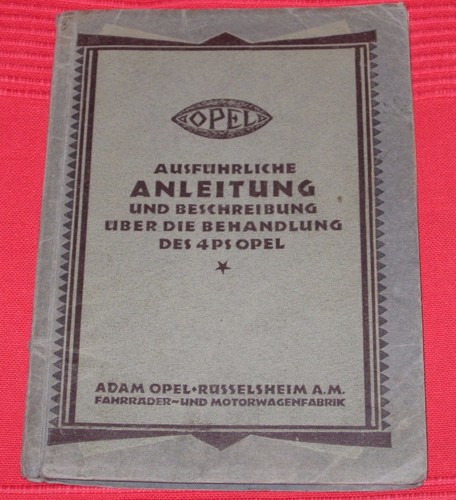 Betriebsanleitung opel - 4, ps