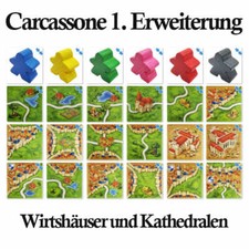 Carcassonne Ersatzteile - Wirtshäuser und Kathedralen Erweiterung "neues Design"