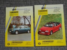 2x Opel Corsa A Kadett E GSI SFJ Tuning Prospekt Brochure Deutsch selten rare