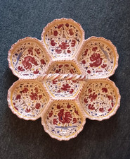 Deruta Majolika Roter Hahn Antipastischale Snackplatte Servierplatte Italien