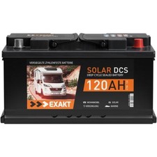 EXAKT SOLAR DCS 120Ah 12V Batterie Wohnmobil Boot absolut wartungsfrei 100Ah