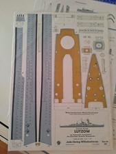 Modellbaubogen schwerer Kreuzer LÜTZOW  der Kriegsmarine
