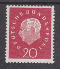 20 Pf Heuss III Mi 304 **  Rollenmarke gNr 3-stellig 500er-Rolle Luxus!