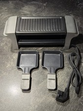 Raclette für 1 bis 2 Personen, Mini Tischgrill mit zwei Pfännchen, 350 W wie neu