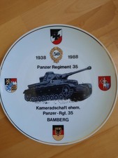 Alter Reservistenteller 1938-1988 Panzer Regiment 35 Bamberg  24cm