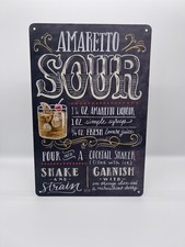 Blechschild Cocktail Amaretto