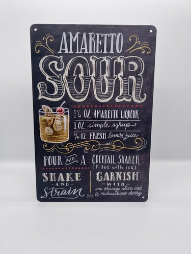 Blechschild cocktail amaretto - blechschild,
