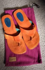 Leder Sandalen/Flip-Flops  von Bolo, Orange, Größe 39, wenig getragen