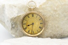 Taschenuhr  585er Gelbgold 2 Deckel Breguet Spirale mit Schlüssel