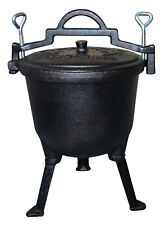 Gusseisen Hexenkessel Potjie 7 L Liter mit Füßen Koch-Topf Kazan Kasan Gulasch