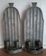 2 Zinn Kerzenständer Lampe