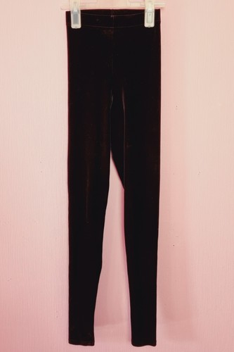 Black velvet leggings samt - velvet,