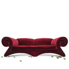 Blutrotes Designersofa BRETZ