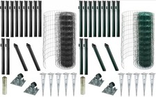 Komplett Set Gitterzaun Einschlaghülsen Schweißgitter Maschendrahtzaun Wildzaun