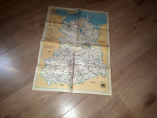 antik Übersichtskarte zum Kursbuch der Deutschen Reichsbahn DDR von  1985
