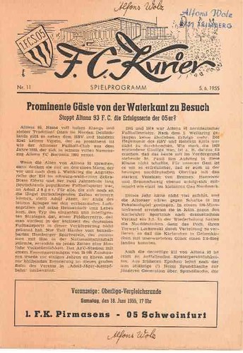 Fussball programmheft 55 - fussball-programmheft,