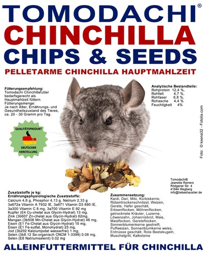 Chinchillafutter wenig pellets - wenig,