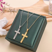 Retro Kreuz Halskette Silber