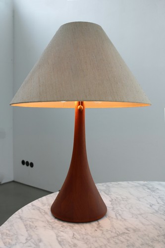 Giant teak table lamp - giant,