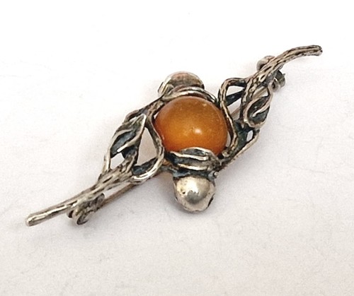 Brosche anstecknadel bernstein - brosche,