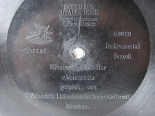 78rpm E. BERLINER GRAMOPHONE 7" - D'WEINSCHÜTZ 1. MÜNCHENER INSTRUMENTAL TERZETT