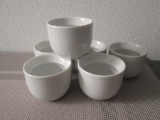 Arzberg 6 er Set Eierbecher Porzellan weiß Wellen 5x4 cm TOP