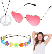 Hippie Kostüm Set 70er Jahre