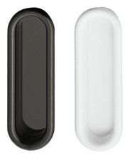 Häfele Muschelgriff Schwarz Weiß Kunststoff Griffmulde Schiebetür oval 78x26 mm