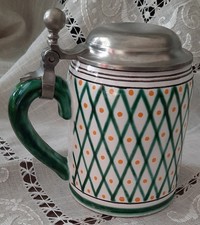 Bierkrug  - Zinndeckel -