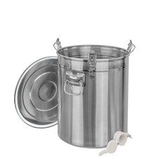 Edelstahl Honig Topf Abfülleimer mit Quetschhahn Abfüllbehälter Hobbock Fass