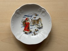 Tirschenreuth Bavaria Plätzchenteller, Porzellan, 10 cm, Weihnachtsmann