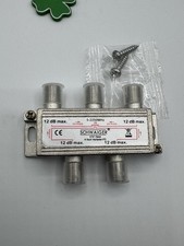 Schwaiger VTF7844 4 fach Verteiler Hausanschluss Sat Antennen Verteiler 12dB