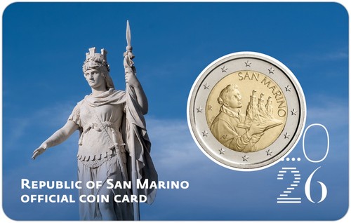 San marino coin - coin, card