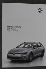 VW Golf VIII Variant "Sep. 2020" Betriebsanleitung Ohne Einträge "UNBENUTZT"