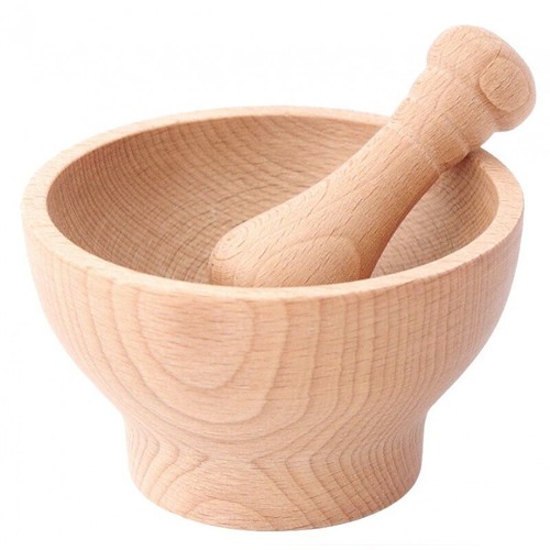 Mörser aus buchenholz ø10 - mörser, buchenholz,