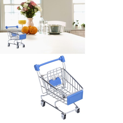 Mini supermarkt handwagen - mini-supermarkt-handwagen, blau