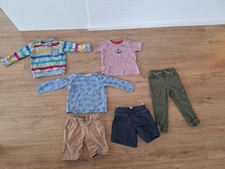 Gr. 86/92 Hose T-Shirt Pulli Kind Baumwolle Longsleeve Grün Bunt Set H&M