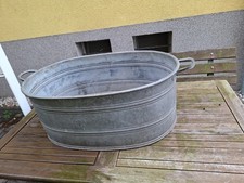 TOP XxX L ZINKWANNE   BAUERNHOF PLANZGEFÄß GARTENTEICH HUNDEBADEWANNE KRÄUTER +