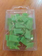 40 grüne Landkartennadeln Fähnchen Pinwand