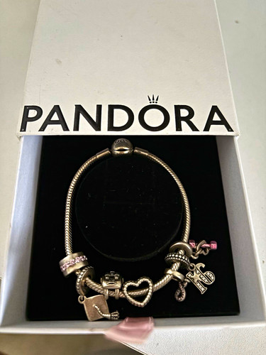 Pandora charm armband - charm-armband, silber