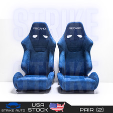 Recaro Style Suede Blue Seats