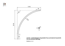 Lärche leimholzbogen 9x9 - lärche,