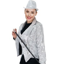 Pailletten-Frack Damen silber