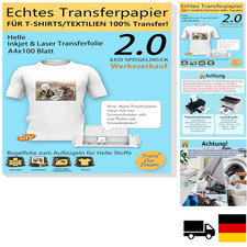 Transferpapier A4 100 Blatt | Schneidbar mit Schneideplotter