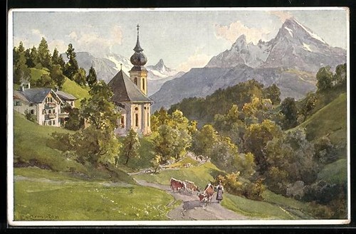 Künstler edward theodore - künstler-ak,