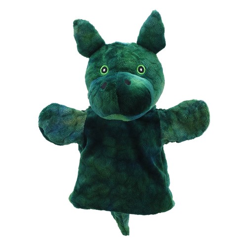 Handpuppe plüsch drache grün - plüsch,