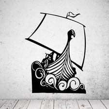 Wandtattoo Wikingerschiff mit