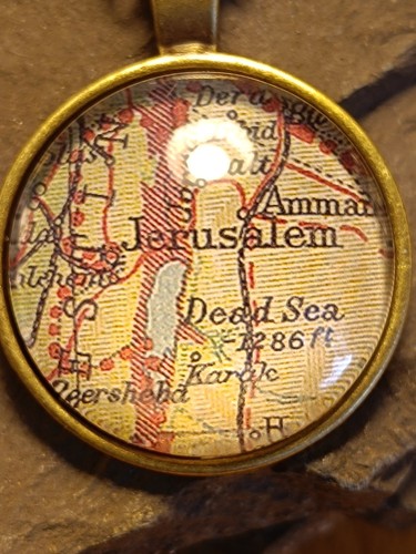 Israel karte halskette gold - halskette, in